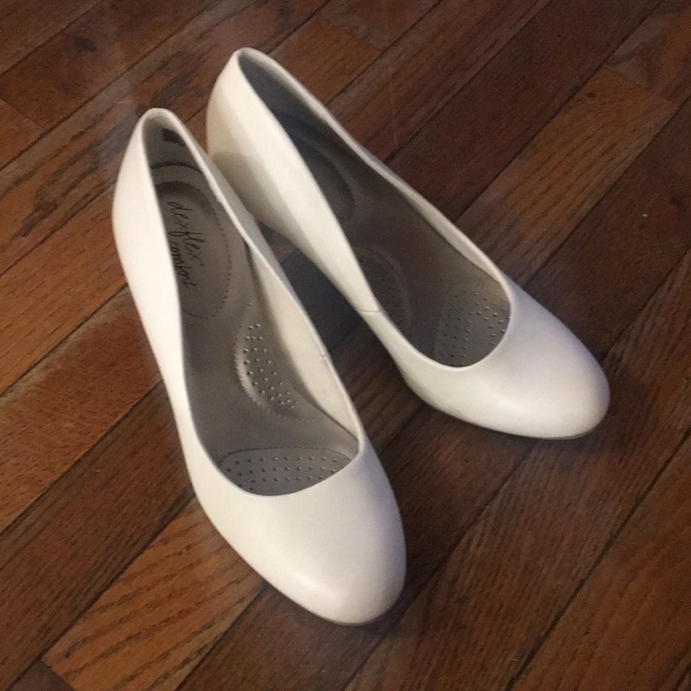 White 3 inch heels